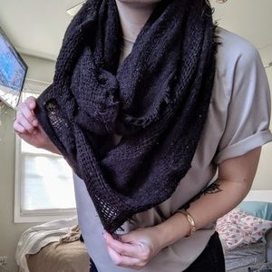Old Navy Black Super Soft Scarf